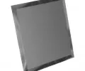 Плитка зеркальная квадратная с фацетом графит 100x100 2
