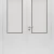 Двери под покраску Олови стекло L1 Белый с притвором