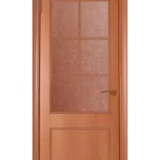 Дверь ламинированная Экодвери Миланский орех стекло листовое ДО-113А 2000x600