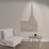 Панели ПВХ Париж (фон Травертино бежевый) ламинированные Век (4 шт.) 2700x250x9