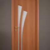 Дверь ламинированная Экодвери Миланский орех стекло листовое ДО-133 2000x600