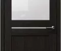 Дверь царговая Восход Омега С Орех Бисмарк стекло  2000x600 2