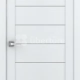 Дверь царговая Мастер и К Лайт ПДО-2125 Велюр белый стекло 2000x600