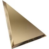 Плитка зеркальная треугольная с фацетом бронза матовая
