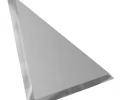 Плитка зеркальная треугольная с фацетом серебро 150x150 2