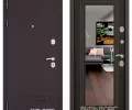 Входные двери Бульдорс MASS 90 с зеркалом 9S-140 Ларче Шоколад 2050x880 2