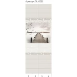 Панели ПВХ Тонкость чувств 9720 Панда (компл. 4 шт.) 2700x250