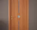 Дверь ламинированная Экодвери Миланский орех стекло листовое ДО-118 2000x600 2