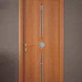 Дверь ламинированная Экодвери Миланский орех стекло листовое ДО-118 2000x600