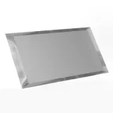 Плитка зеркальная прямоугольная с фацетом серебро 120x240