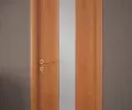 Дверь ламинированная Экодвери Миланский орех стекло листовое ДО-109 2000x600 2