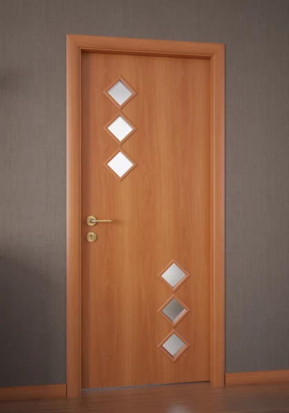 Двери Миланский орех в интерьере - 57 фото