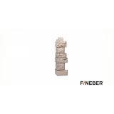 Угол внешний песочный Камень дикий Fineber 485х143х143