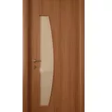 Дверь ламинированная Экодвери Миланский орех стекло листовое ДО-117 2000x600