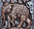 Барельеф Арт-Штайн Три слона медь+серебро 900x400 2