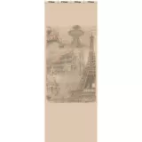 Панель ПВХ Век ламинированная Монмартр (фон Орхидея кремовая) (4шт) 2700x250