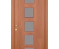 Дверь ламинированная Экодвери Миланский орех стекло листовое ДО-136 2000x600 2