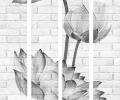 Панели ПВХ Цветочные узоры 6730 Панда (компл. 4 шт.) 2700x250