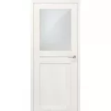 Дверь царговая Восход Омега С Белый дуб стекло 2000x600