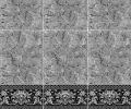 Панели ПВХ Кронапласт Керамика Леон черный цветной верх 2700x250x8 2