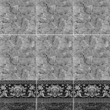 Панели ПВХ Кронапласт Керамика Леон черный цветной верх 2700x250x8