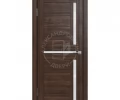 Дверь Мирра Орех темный лакобель белый ДО Александровские 2000x600