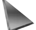Плитка зеркальная треугольная с фацетом графит матовая 150x150 2