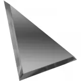 Плитка зеркальная треугольная с фацетом графит 150x150