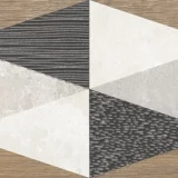 Декор керамической плитки Стен 1664-0201 серый 200x600