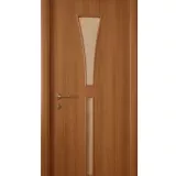 Дверь ламинированная Экодвери Миланский орех стекло листовое ДО-124 2000x600