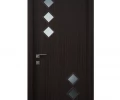 Дверь ламинированная Экодвери Венге стекло листовое ДО-406/6 2000x600 2