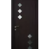 Дверь ламинированная Экодвери Венге стекло листовое ДО-406/6 2000x600