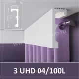 Карниз потолочный UHD 04/100L Solid 100х40x2400