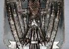 Барельеф Арт-Штайн Герб "Орел" черный+серебро 900x700 мм